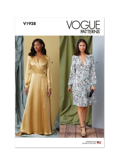 Wykrój Vogue na sukienki w rozmiarze 32-40 V1928-A5