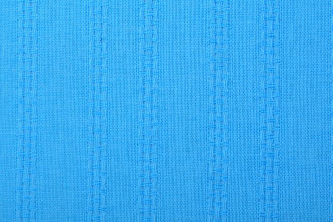 Tkanina bawełniana w niebieskim kolorze z ozdobnym wzorem pasków PAR164