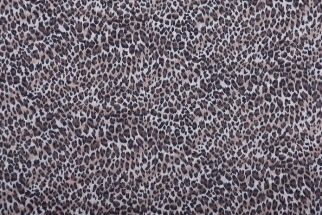 Tkanina koszulowa ze wzorem panterki w kolorze brązowym 16411/090