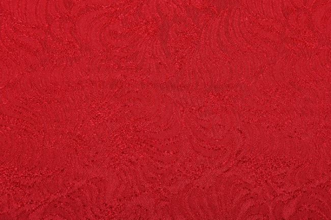 Tkanina kostiumowa żakardowa w kolorze czerwonym 2425/015