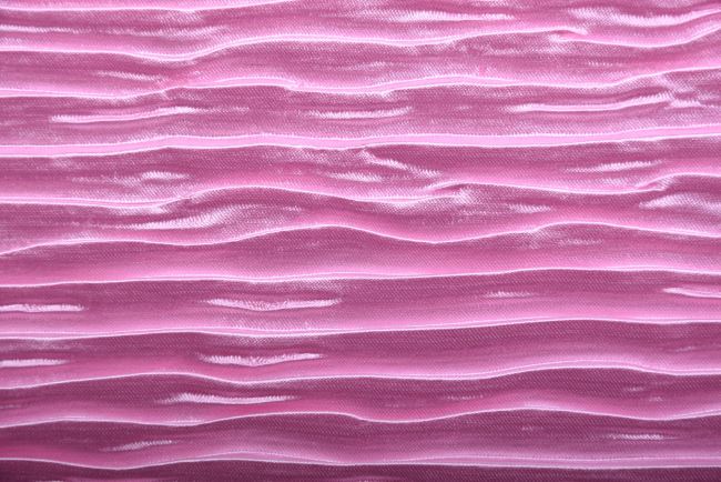 Satyna plisowana w kolorze różowym 02681015