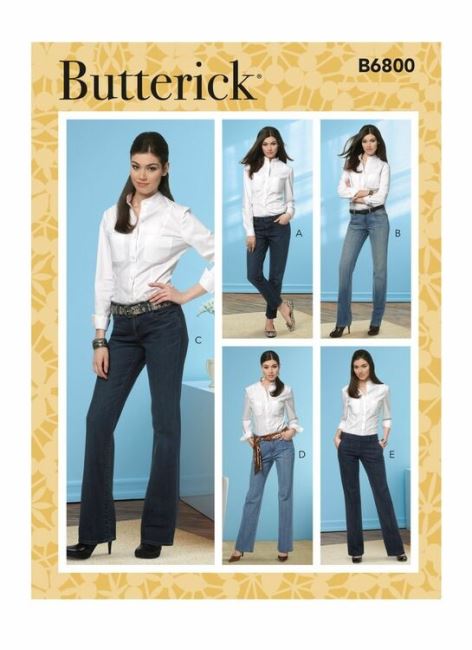 Wykrój Butterick na damskie spodnie w roz.42-48 B6800-FF