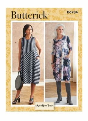 Wykrój Butterick na damskie sukienki w roz. LRG-XXL B6784-ZZ