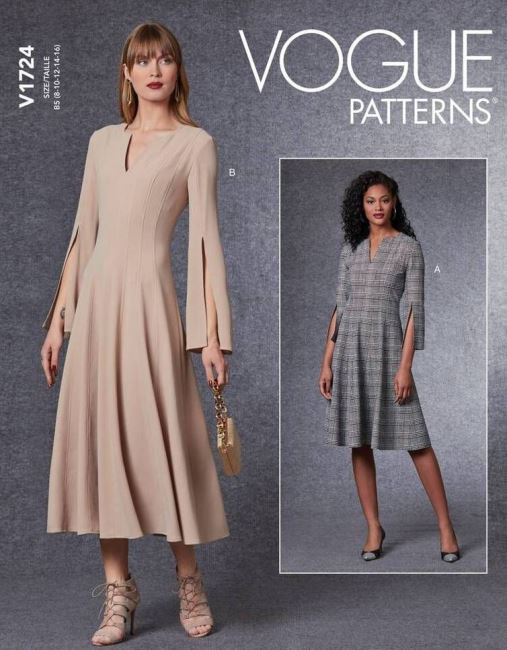 Krój Vogue do sukienek w rozmiarze 34-42 V1724-B5