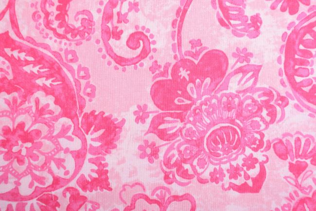 Amerykańska bawełna na patchwork różowa z ornamentami 199PYOPM/157