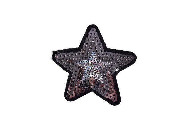 Naprasowanka w kształcie gwiazdy z cekinami TH330