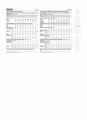 Wykrój Butterick na damską odzież w roz. 42-50 B6882-F5 (1)
