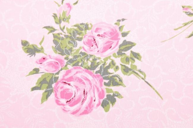 Amerykańska bawełna do patchworku z nadrukiem kwiatów róży 199PYOPM/95