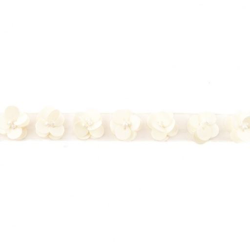 Wstążka z cekinami w kształcie kwiatów 40996