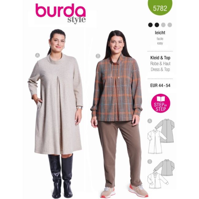 Wykrój na tunikę oversize w rozmiarze 44-54 5782