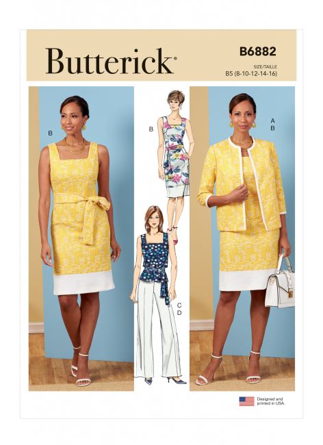 Wykrój Butterick na damską odzież w wielkości 34-42 B6882-B5