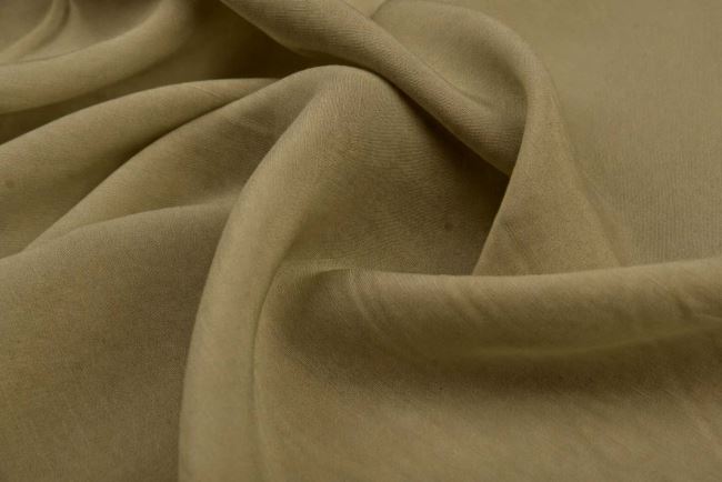 Naturalna tkanina Lyocell z lnem w kolorze khaki TI1030