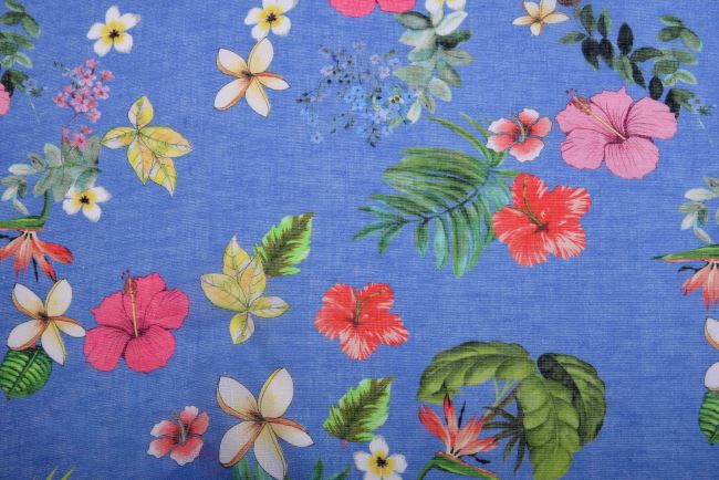 Bawełniana tkanina sukienkowa/bluzkowa z nadrukiem kwiatowym MAR296