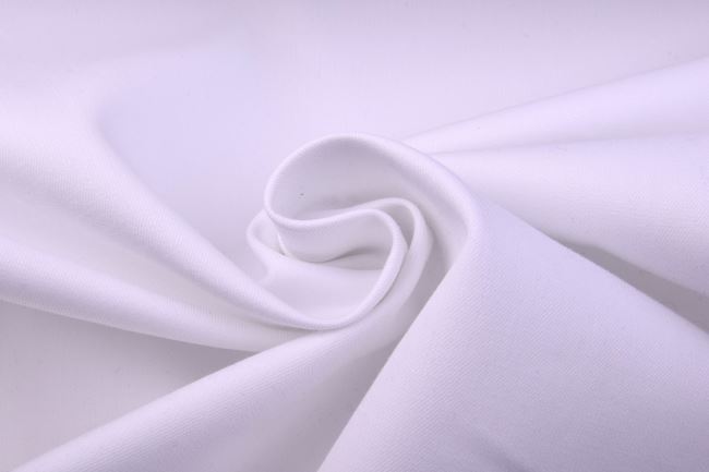 Diagonal bawełniany Gabardyna w kolorze białym TI577