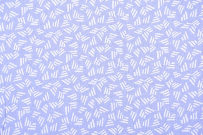 Tkanina wiskozowa jasnoniebieska z geometrycznym wzorem 11434/003