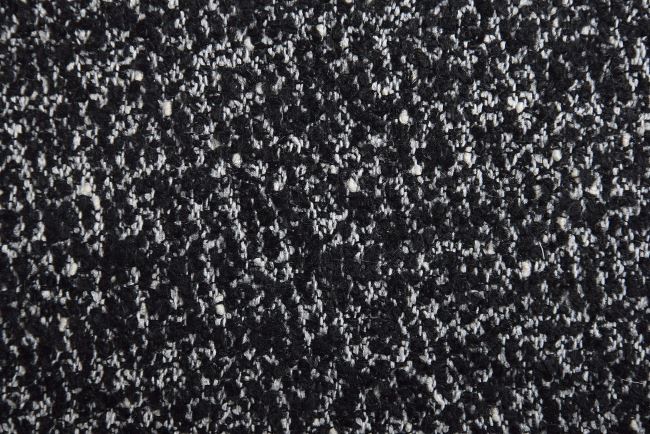 Tkanina płaszczowa wełniana w kolorze czarno-białym NS242