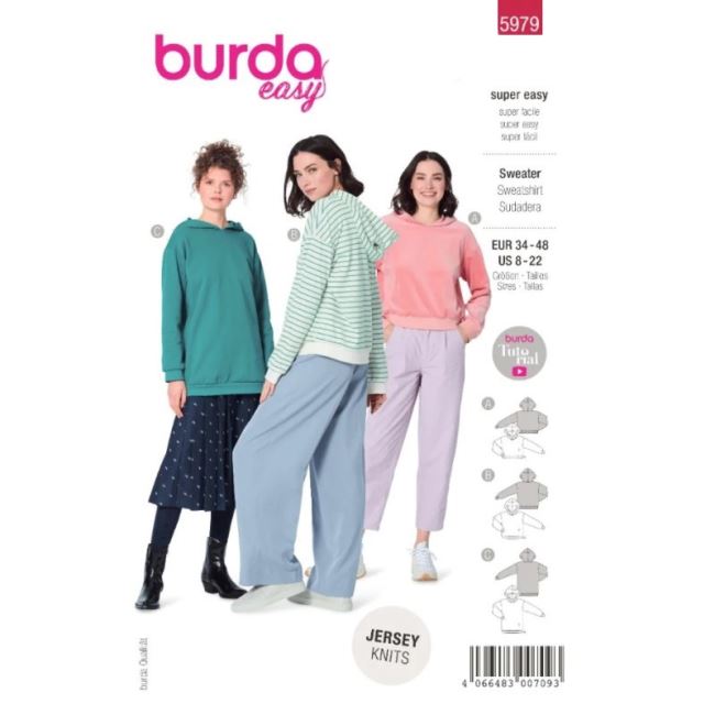 Wykrój na bluzy w roz. 34-48 5979