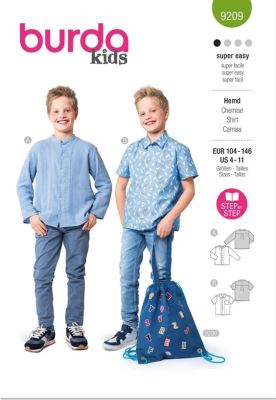 Krój koszulek chłopięcych w rozmiarze . 104-146 9209