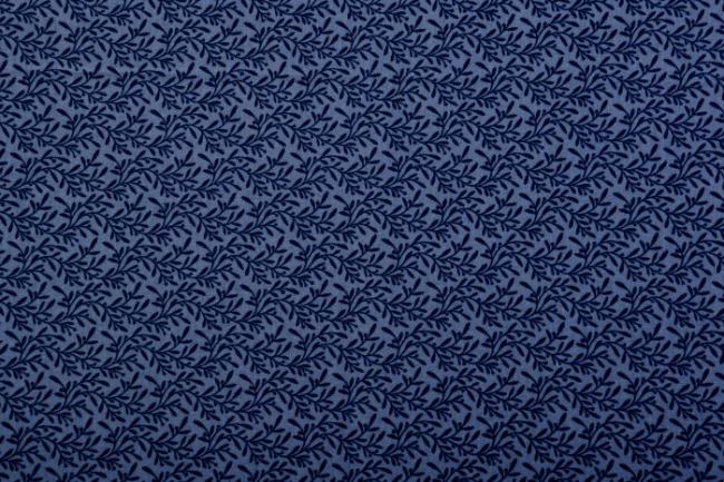 Tkanina bawełniana niebieska w gałązki 128.748.3002