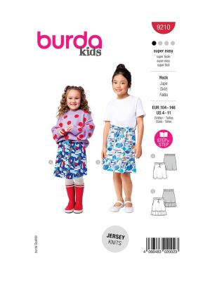 Wykrój na spódniczkę dziecięcą w rozmiarze 104-146 9210