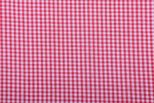 Kratka vichy gofrowana biało-czerwona  14993/425
