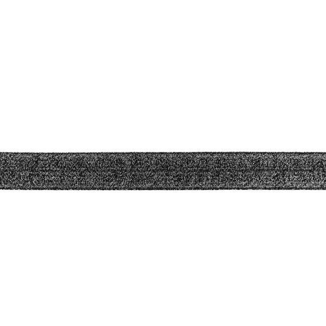 Guma do lamowania czarna ze srebrnym połyskiem o szerokości 2 cm 32272