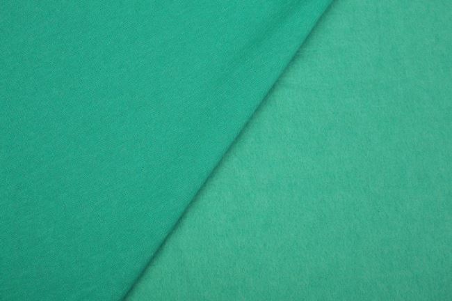 Dzianina dresowa drapana w kolorze turkusowego melanżu 08650/004