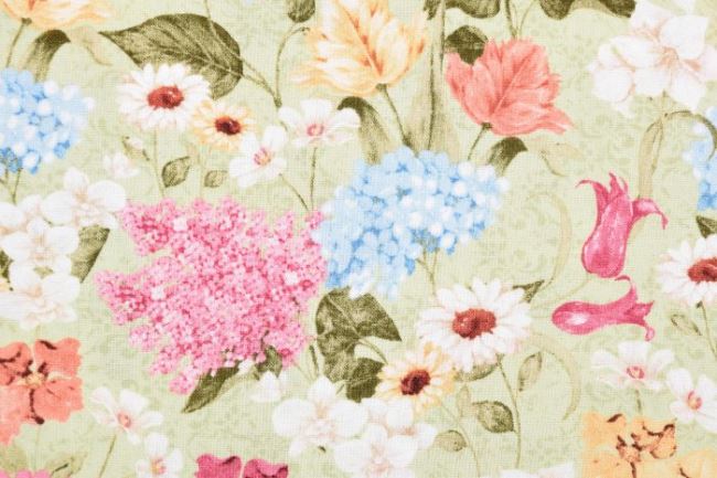 Amerykańska bawełna do patchworku z nadrukiem kwiatów 199PYOPM/104