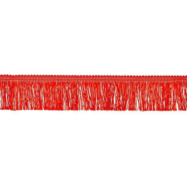 Taśma z frędzlami o długości 5 cm czerwona 32840