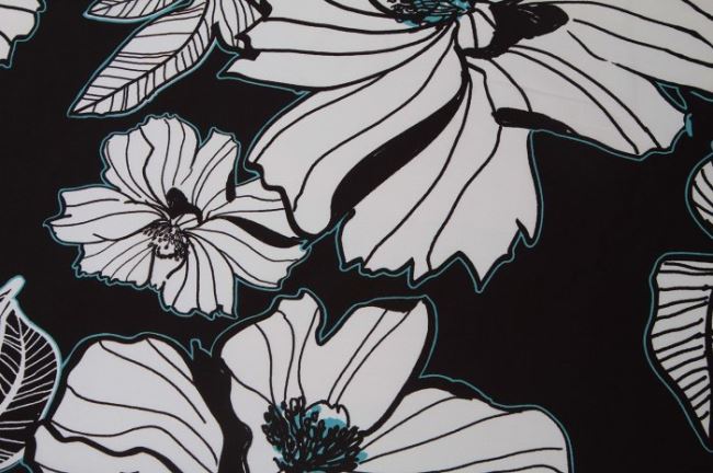 Koszulówka czarna w kwiaty AB161-V