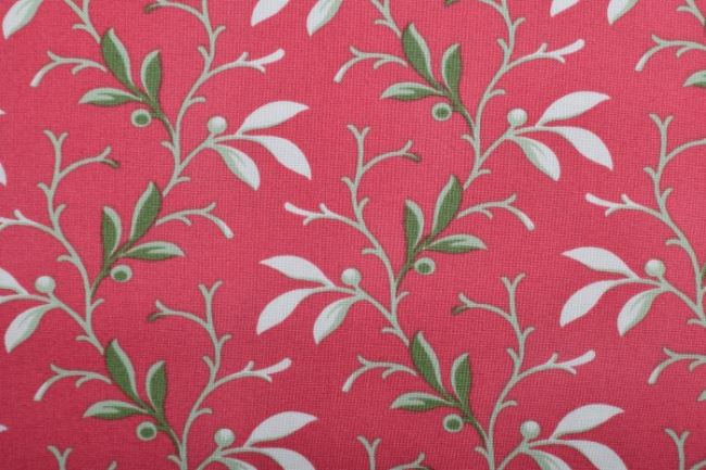 Amerykańska bawełna na patchwork z kolekcji Free Spirit z roślinami PWVM188.PINKL