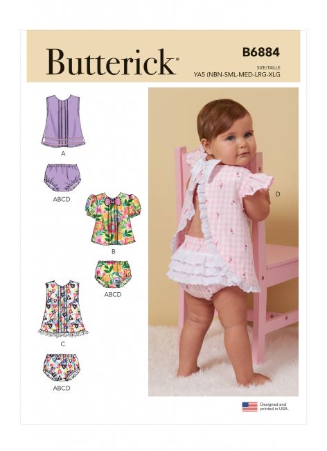 Wykrój Butterick na dziecięce w roz. NBN-XLG B6884-YA5