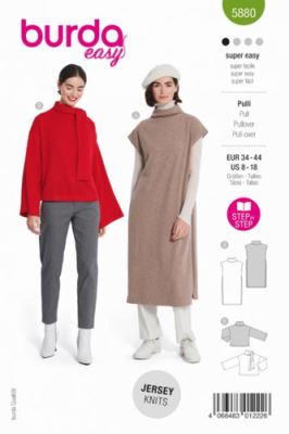 Wykrój na sweter i sukienkę w rozmiarach 34-44 5880