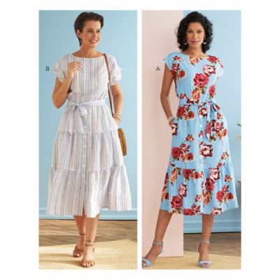 Wykrój Butterick na damskie sukienki w roz. 32-40 B6722-A5