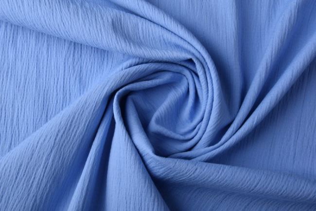 Tkanina koszulowa kreszowana w kolorze niebieskim 11097/003