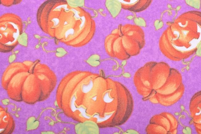 Amerykańska bawełna do patchworku fioletowa na Halloween 199PYOPM/19