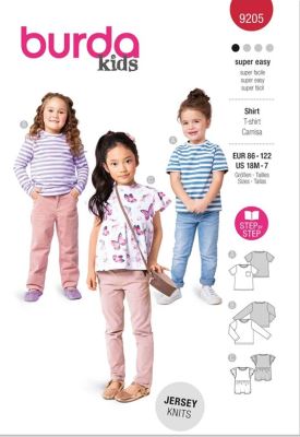 Krój dostosowany do dziecięcych koszulek w rozmiarze . 86-122 9205