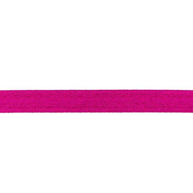 Guma do lamowania w kolorze fuksji z połyskiem o szerokości 2 cm 32252