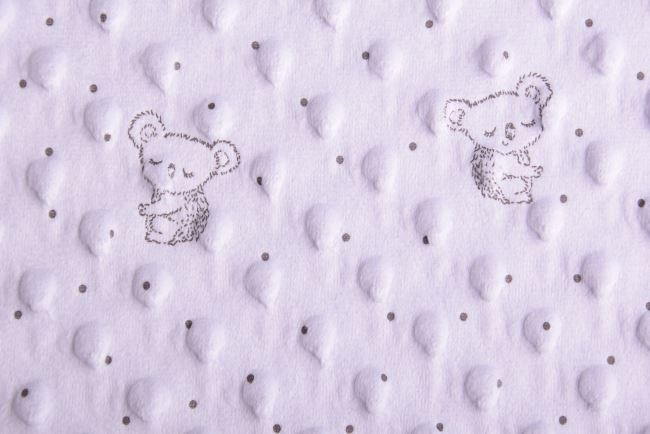 Minky polar jasnoszary z nadrukiem koali 15876/175