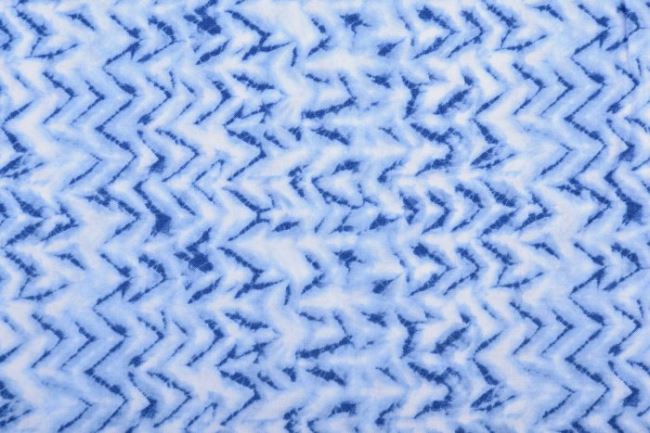 Amerykańska bawełna na patchwork z kolekcji Nuno batikowana biała w zygzaki 48044-13