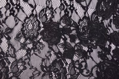 Czarna koronka z motywem kwiatowym CCS03044/5 (1)