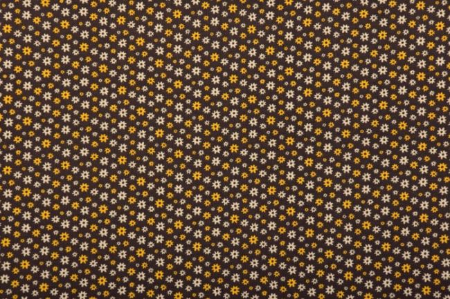 Tkanina bawełniana brązowa w drobne kwiatki 128.747.3008