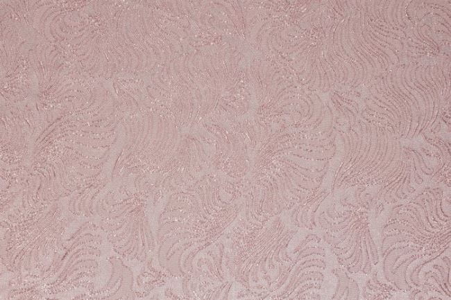 Tkanina kostiumowa żakardowa w kolorze jasno różowym 2425/011