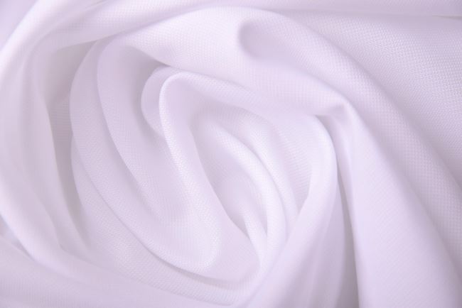 Biała koszula z miękkiej popeliny z tkanym wzorem DEC0079
