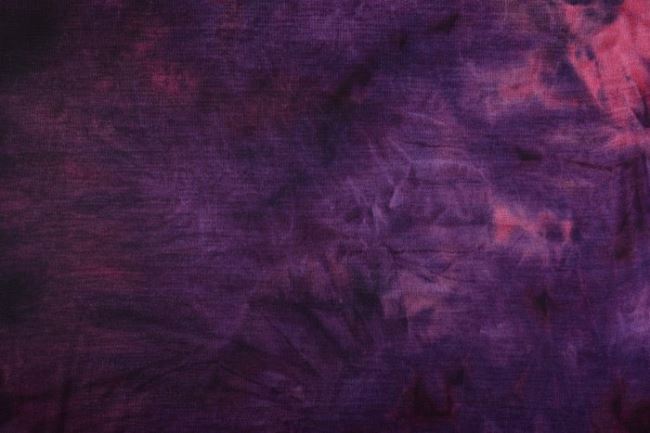 Dzianina swetrowa fioletowa z batikowanym wzorem 9420/800
