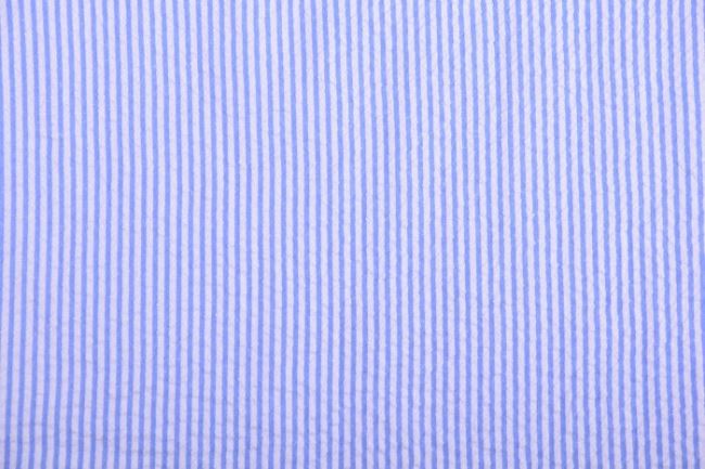 Bawełna koszulowa z niebieskimi paskami kreszowana 61712