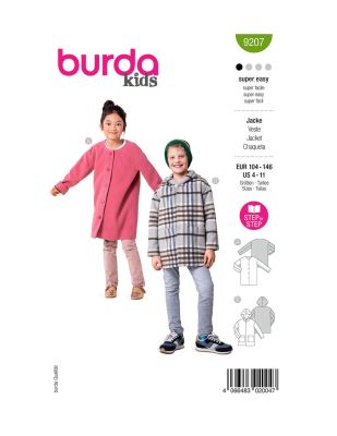 Wykrój na płaszczyk dziecięcy w rozmiarach 104-146 9207