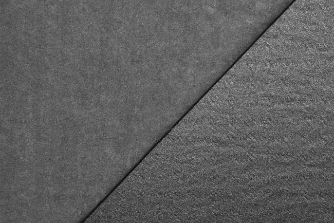 Szczotkowany jedwab w kolorze ciemnoszarym S1893R-1027