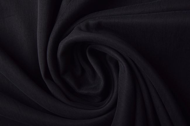 Cupro z dodatkiem bawełny w kolorze czarnym Q209