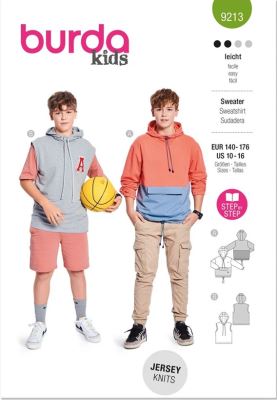 Krój dopasowany do rozmiaru bluzy i kamizelki. 140-176 9213